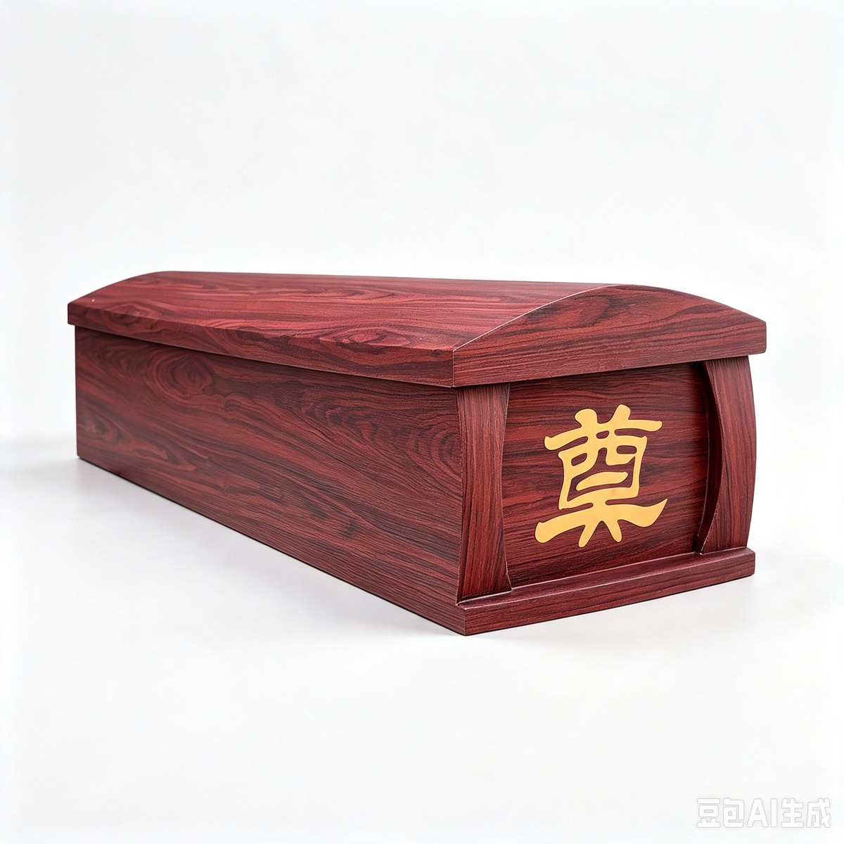吉祥如意 红木纹蜂窝纸板火化棺